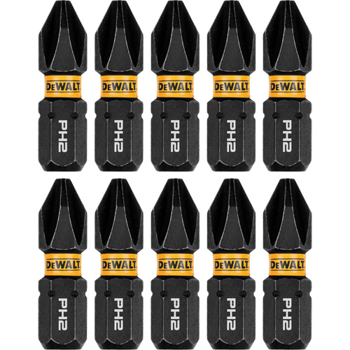 10-Piece FLEXTORQ&reg; Impact Driver Bit Set, Phillips, #2 Tip, 1/4" Drive Size, 1" Length PB Rental Co. Ltd.