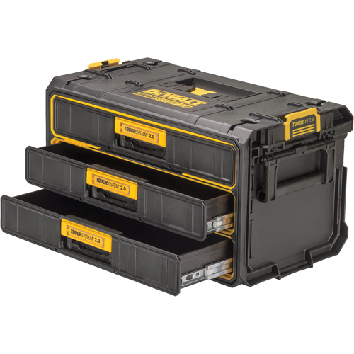 ToughSystem&reg; 2.0 Three-Drawer Unit, 21-4/5" x 12-3/10" x 12-3/5", Black/Yellow PB Rental Co. Ltd.