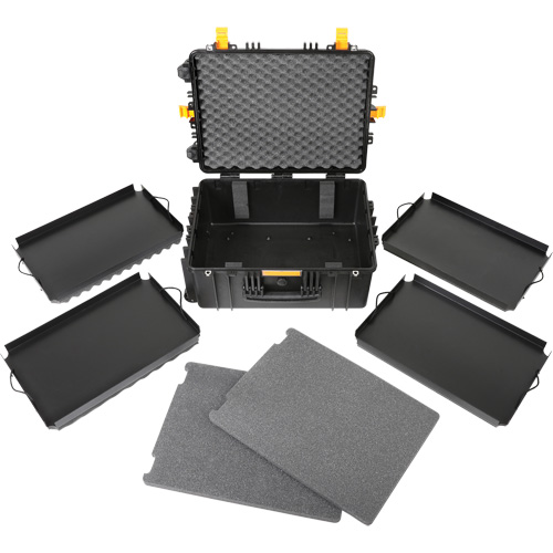 Heavy-Duty Portable Rolling Tool Case, 18-3/5" W x 24-3/5" D x 11-1/2" H, Black PB Rental Co. Ltd.