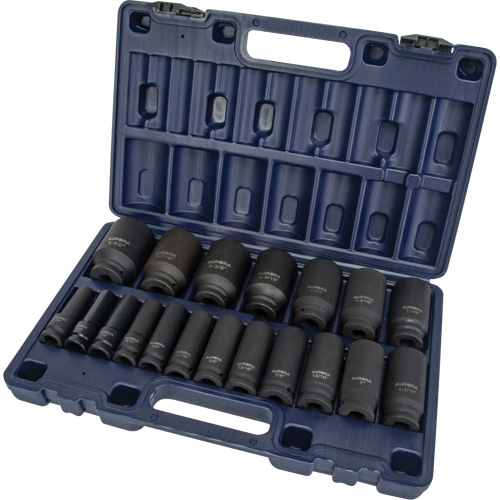 Jeu de douilles SAE, 19 Mcx, Chocs, Prise de 1/2", Profond PB Rental Co. Ltd.