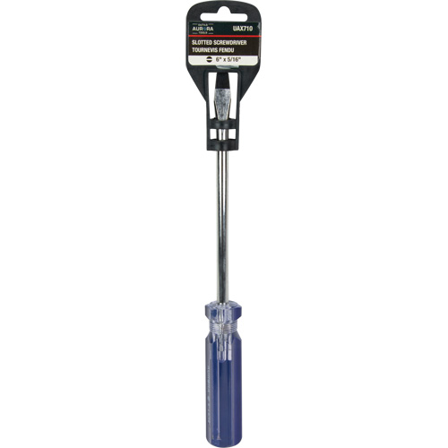 Tournevis &agrave; fente bleu transparent avec bandes, Tige de 5/16", Ronde, Prise en Plastique PB Rental Co. Ltd.