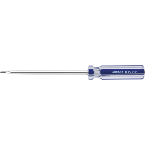 Tournevis &agrave; fente bleu transparent avec bandes, Tige de 5/16", Ronde, Prise en Plastique PB Rental Co. Ltd.