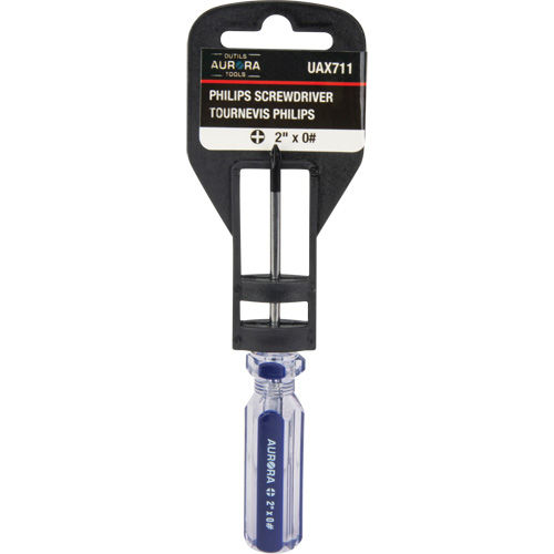 Blue Transparent Striped Philips Screwdriver, #0, Plastic Handle PB Rental Co. Ltd.
