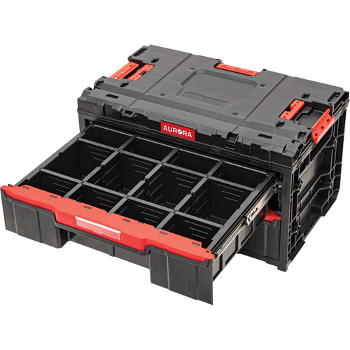 Boîte &agrave; outils &agrave; 2 tiroirs Arx, 23-1/10" x 15" x 13-2/5', Noir PB Rental Co. Ltd.