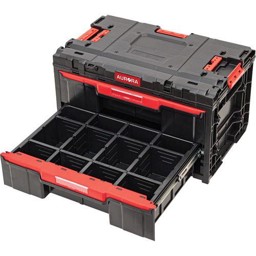 Boîte &agrave; outils &agrave; 2 tiroirs Arx, 23-1/10" x 15" x 13-2/5', Noir PB Rental Co. Ltd.