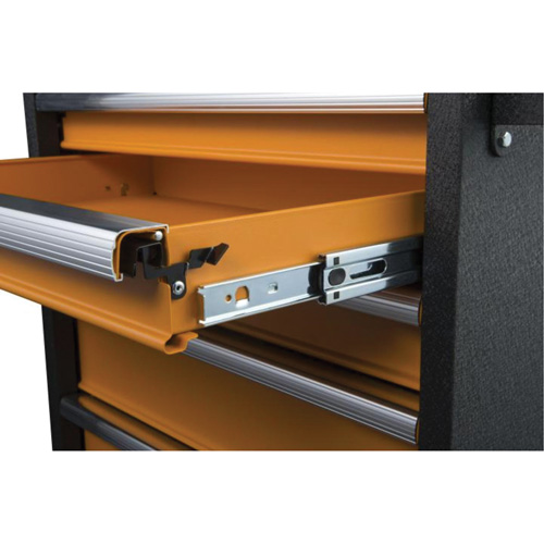 Armoire roulante pour outils s&eacute;rie GSX, 6 tiroirs, 36" la x 18-1/5" p x 37-2/5" h, Noir/Orange PB Rental Co. Ltd.