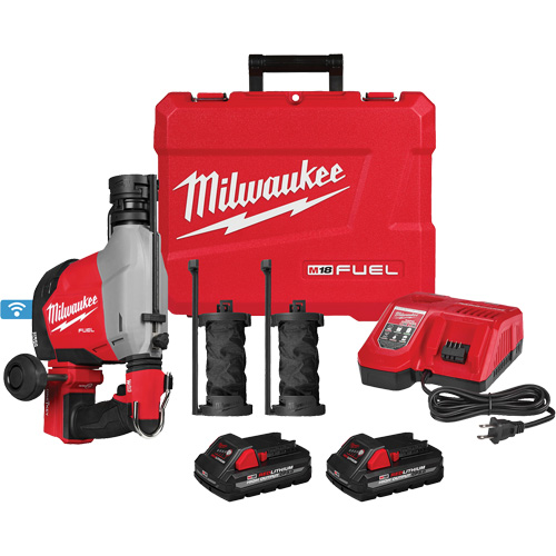 Marteau rotatif &agrave; la verticale FUEL avec extracteur de poussi&egrave;re int&eacute;gr&eacute;, 18 V, 5/8", 1310 tr/min PB Rental Co. Ltd.