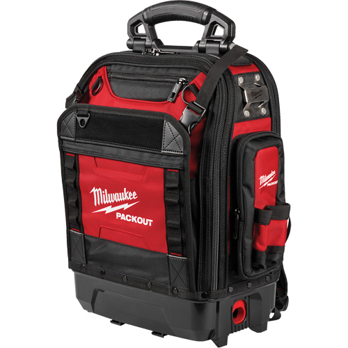 Sac &agrave; dos structur&eacute; PackOut, 9-1/2" lo x 18" la, Noir/Rouge, Polyester PB Rental Co. Ltd.
