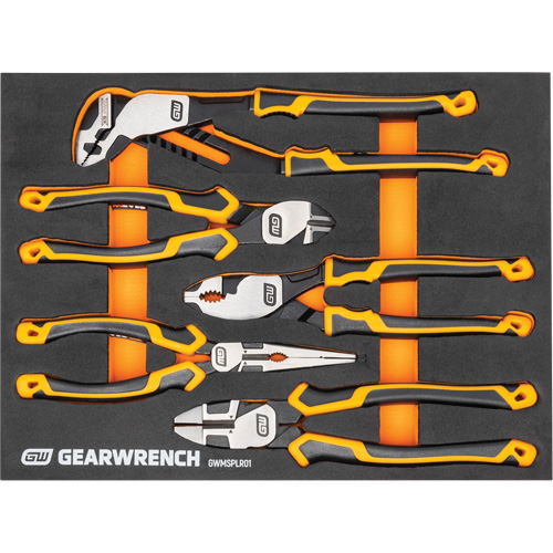 PITBULL Cushion Grip Pliers Set in Foam Storage Tray, 5 Pieces PB Rental Co. Ltd.