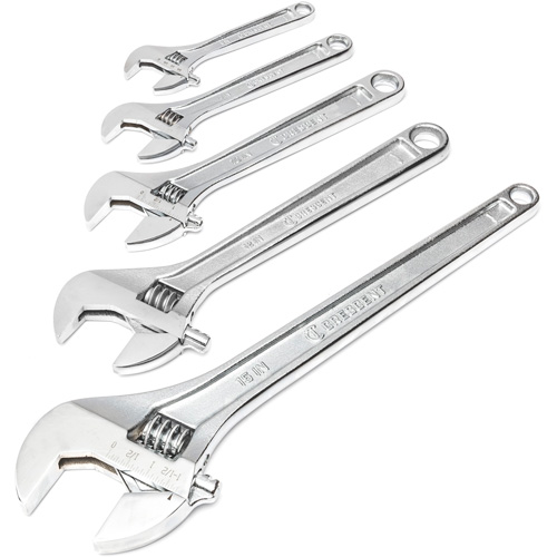 Chrome Wrench Set, Adjustable, 5 Pieces, Imperial and Metric PB Rental Co. Ltd.