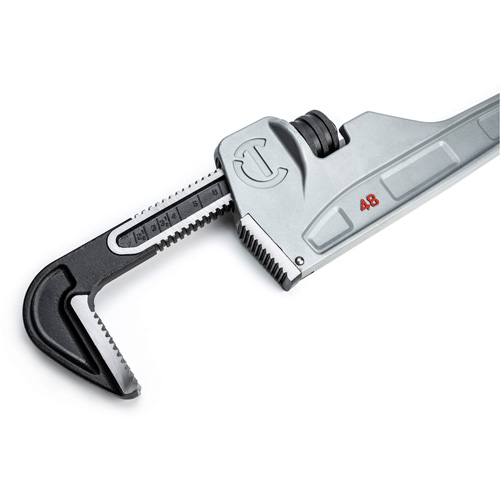 Cl&eacute; &agrave; tuyaux, Cap des m&acirc;choires 6", Longueur 48", Fini Rev&ecirc;tement en poudre, Prise Non-ergonomique PB Rental Co. Ltd.