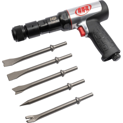 5-Piece Heavy-Duty Air Hammer with Chisel Set, 2.66 CFM, 1/4" NPT, 2600 BPM, 3/4" x 3" (19mm x 76mm) PB Rental Co. Ltd.