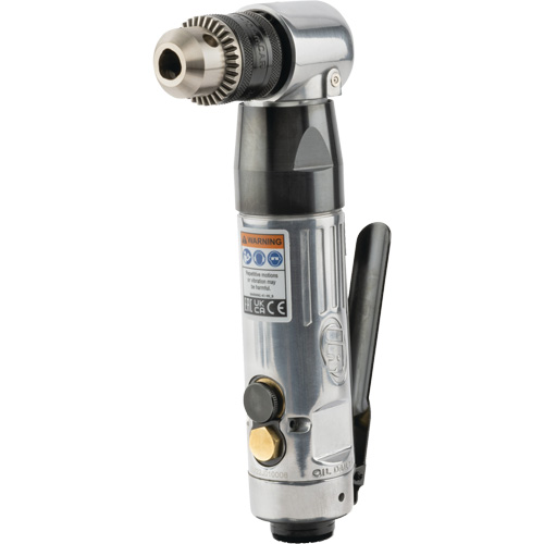 Perceuse pneumatique &agrave; angle, 20,5 pi, cu/min, 1/4" NPT, 98 dBA, 3/8" mandrin, Avec cl&eacute; PB Rental Co. Ltd.