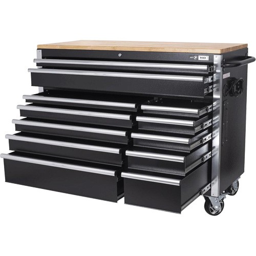 HDRC5212 Armoire mobile de s&eacute;rie HD, 12 tiroirs, 51-1/4" la x 21" p x 40-3/10" h, Noir PB Rental Co. Ltd.