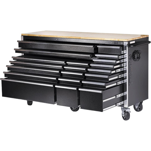 HDRC7220 Armoire mobile de s&eacute;rie HD, 20 tiroirs, 72" la x 24" p x 42-3/10" h, Noir PB Rental Co. Ltd.