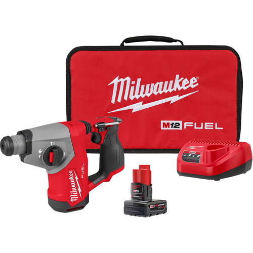 M12 FUEL 5/8” SDS Plus Rotary Hammer Kit, 12 V, 5/8", 1214 RPM PB Rental Co. Ltd.