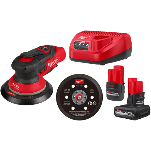 M12 FUEL 6" Random Orbital Sander Kit, 6" Sand Paper, 12 V PB Rental Co. Ltd.