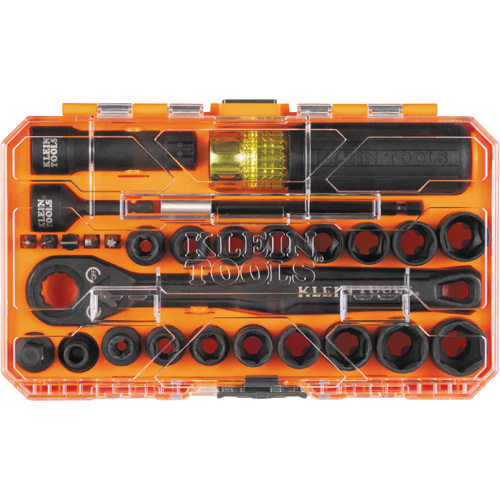 Jeu de douilles &agrave; chocs ouvertes essentielles KNECT, 28 Mcx, Chocs, Prise de 3/8" PB Rental Co. Ltd.