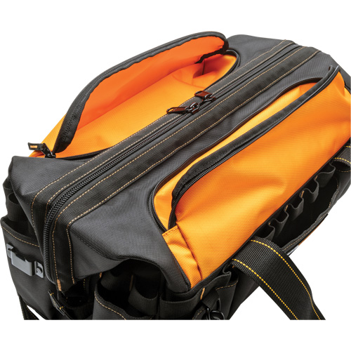 Sac &agrave; outils de 20" pour les professionnels, Nylon, 33 pochettes, Noir/Orange PB Rental Co. Ltd.