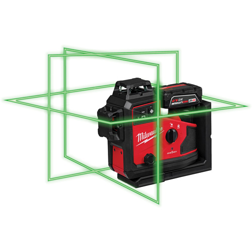 Laser vert &agrave; 3 plans sur 360° M12 avec r&eacute;cepteur et alignement automatique PB Rental Co. Ltd.