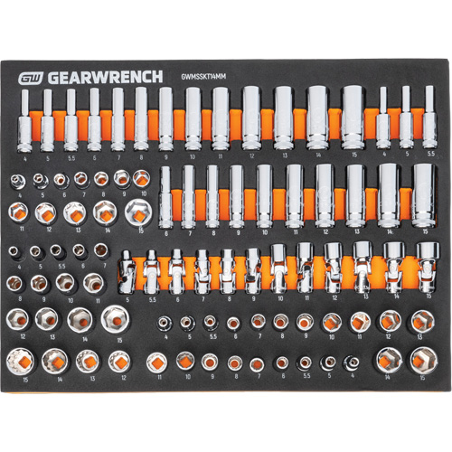 MEGAMOD Metric Mechanics Tool Set in Modular Foam Trays with Rolling Cabinet, 358 Pieces PB Rental Co. Ltd.