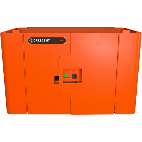 Armoire de rangement s&eacute;curis&eacute;e RAILWORKS en acier avec panneau &agrave; deux portes verrouillables PB Rental Co. Ltd.