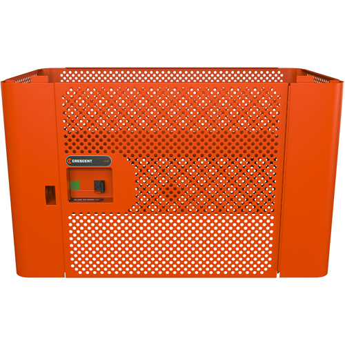 Panneau de s&eacute;curit&eacute; en maille RAILWORKS avec porte simple et rangement verrouillable PB Rental Co. Ltd.