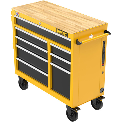 Heavy-Duty Mobile Workstation, 8 Drawers, 40" W x Yellow PB Rental Co. Ltd.