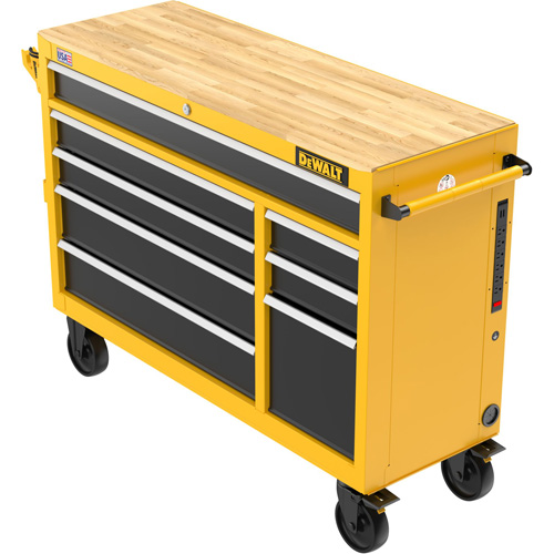 Heavy-Duty Mobile Workstation, 8 Drawers, 52" W x Yellow PB Rental Co. Ltd.