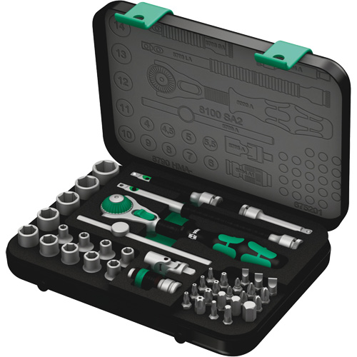 Jeu de cliquets rapides Zyklop 8100 SA 2, 42 Mcx, Prise de 3/8" PB Rental Co. Ltd.