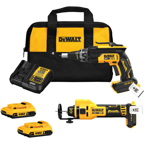 XR&reg; Brushless Drywall Screwgun & Cut-Out Tool Combo Kit, Lithium-Ion, 20 V PB Rental Co. Ltd.