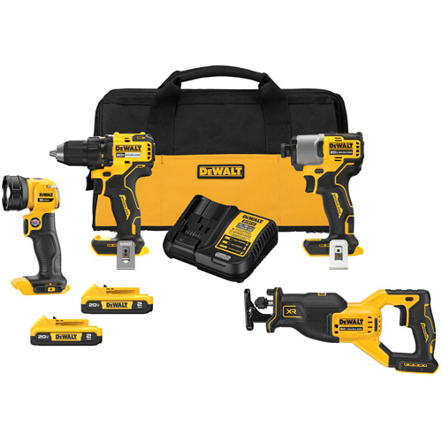XR&reg; Brushless Cordless 4-Tool Combo Kit, Lithium-Ion, 20 V PB Rental Co. Ltd.