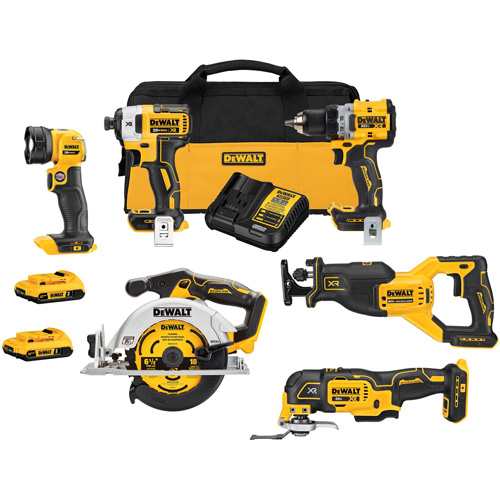 Ensemble six outils sans fil &agrave; moteur sans balai XR , Lithium-ion, 20 V PB Rental Co. Ltd.