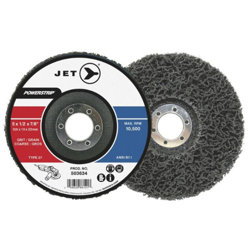 Meule &agrave; centre d&eacute;prim&eacute; pour pr&eacute;paration de surfaces POWERSTRIP XCL T27 , 5" dia., Grain Cors&eacute; PB Rental Co. Ltd.