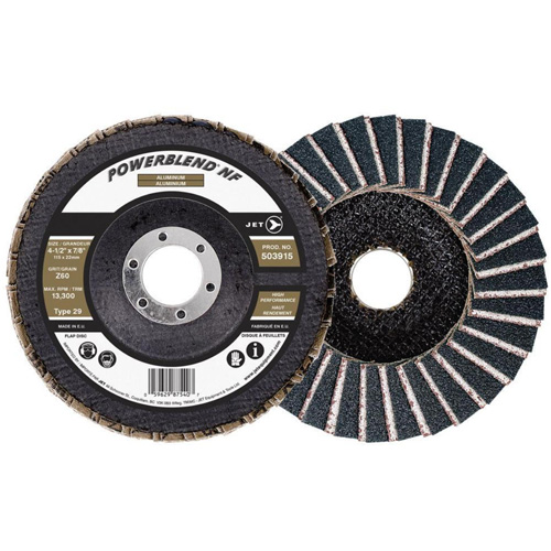 POWERBLEND NF Flap Disc, 4-1/2" x 7/8", Type 29, Z60 Grit, Zirconia Alumina PB Rental Co. Ltd.