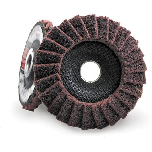 Disque &agrave; lamelles incurv&eacute; pour traitement de surface POWERBLEND SCD, 4-1/2" x 7/8", Type 29, Grain Moyen PB Rental Co. Ltd.