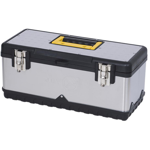 Coffre &agrave; outils portatif en acier inoxydable JPSTB-20, 9-63/100" P x 20" la x 8-7/8" h, Noir/Argent PB Rental Co. Ltd.