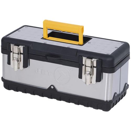 Coffre &agrave; outils portatif en acier inoxydable JPSTB-15, 6-1/4" P x 15" la x 7" h, Noir/Argent PB Rental Co. Ltd.