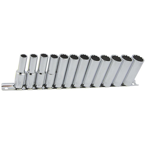 Jeu de douilles m&eacute;triques &agrave; 12 pans SS3812DM-12, 12 Mcx, Prise de 3/8", Profond PB Rental Co. Ltd.