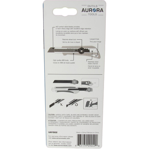18mm Professional Knife with Ratchet, Stainless Steel, Heavy-Duty, Plastic Handle PB Rental Co. Ltd.