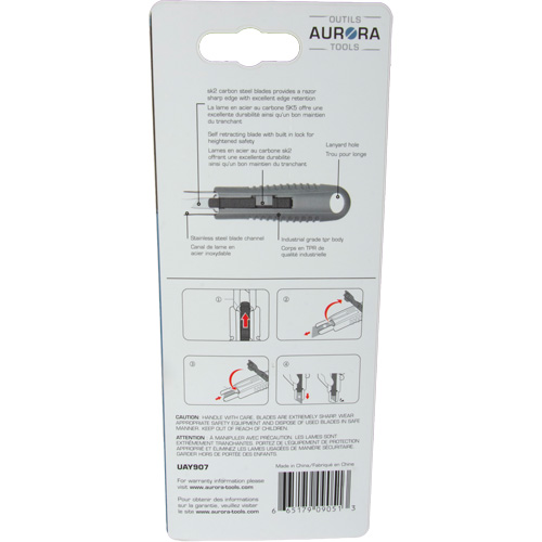 Standard-Duty Retractable Safety Knife, Stainless Steel, Rubber Handle PB Rental Co. Ltd.