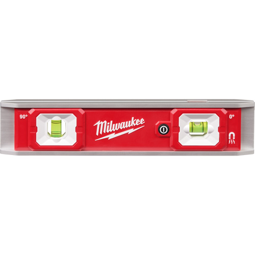 Torpedo Level with Lighted Vials, 9" L, Aluminum, 2 Vials, Magnetic PB Rental Co. Ltd.