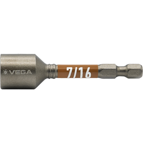 Impactech&reg; Nut Driver, 7/16" Tip, 1/4" Drive, 2-9/16" L, Magnetic PB Rental Co. Ltd.
