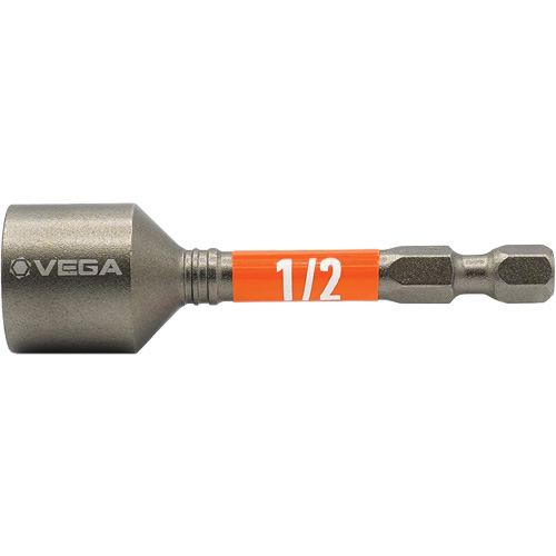 Impactech&reg; Nut Driver, 1/2" Tip, 1/4" Drive, 2-9/16" L, Magnetic PB Rental Co. Ltd.