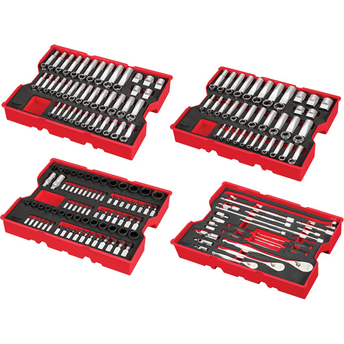 Metric & SAE Ratchet & Socket Set with Trays for PACKOUT Drawers, 242 Pcs, Impact, 1/4"/3/8"/1/2" Drive Size, Deep PB Rental Co. Ltd.