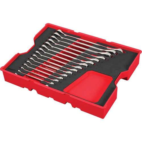 Wrench Set with Tray for PACKOUT Drawers, Ratcheting Combination, 15 Pieces, Metric PB Rental Co. Ltd.