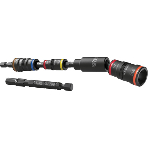 Jeu de douilles r&eacute;versibles &agrave; impact avec adaptateur pivotant, Hexagonale, Prise 1/4", 6 mr PB Rental Co. Ltd.