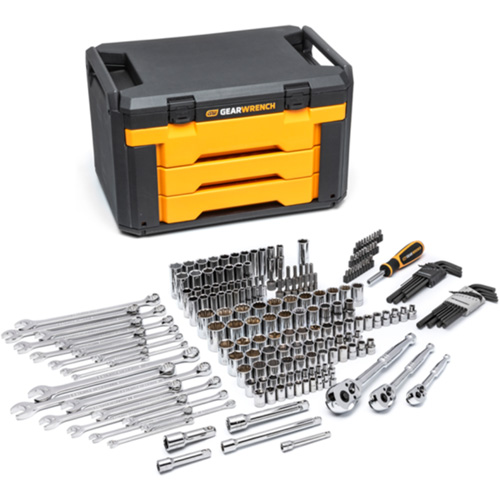 Jeu d'outils pour m&eacute;canicien dans boîte de rangement &agrave; trois tiroirs PB Rental Co. Ltd.