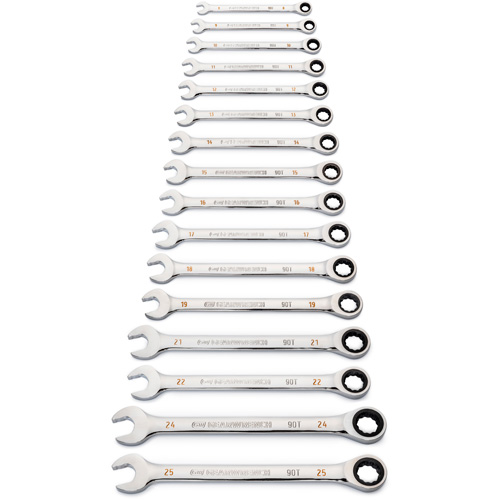 90-Tooth 12 Point Wrench Set, Ratcheting Combination, 16 Pieces, Metric PB Rental Co. Ltd.