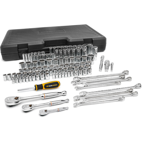 Jeu d'outils pour m&eacute;caniciens &agrave; 6 et 12 pans standards et profonds de 1/4", 3/8" et 1/2" SAE/m&eacute;triques PB Rental Co. Ltd.